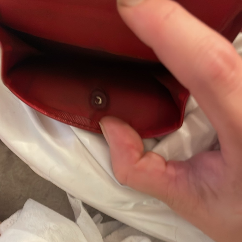 Prada Small Tri-Fold Wallet in Peonia Red - Picture 5 of 10